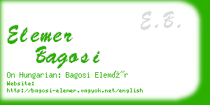 elemer bagosi business card